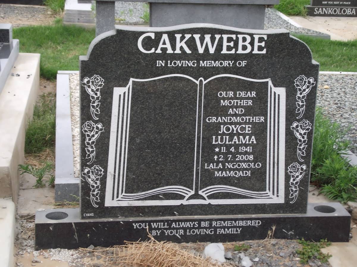 CAKWEBE Joyce Lulama 1941-2008