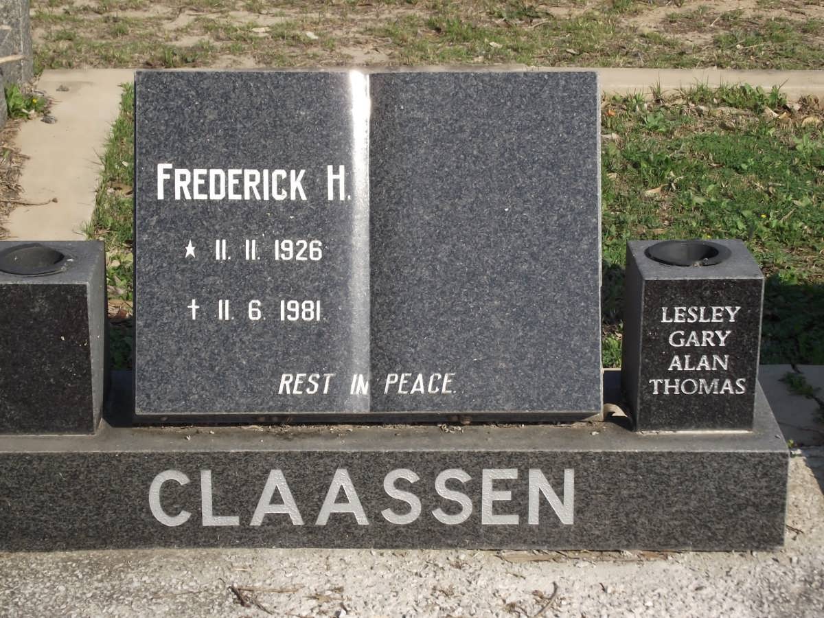 CLAASEN Frederick H. 1926-1981