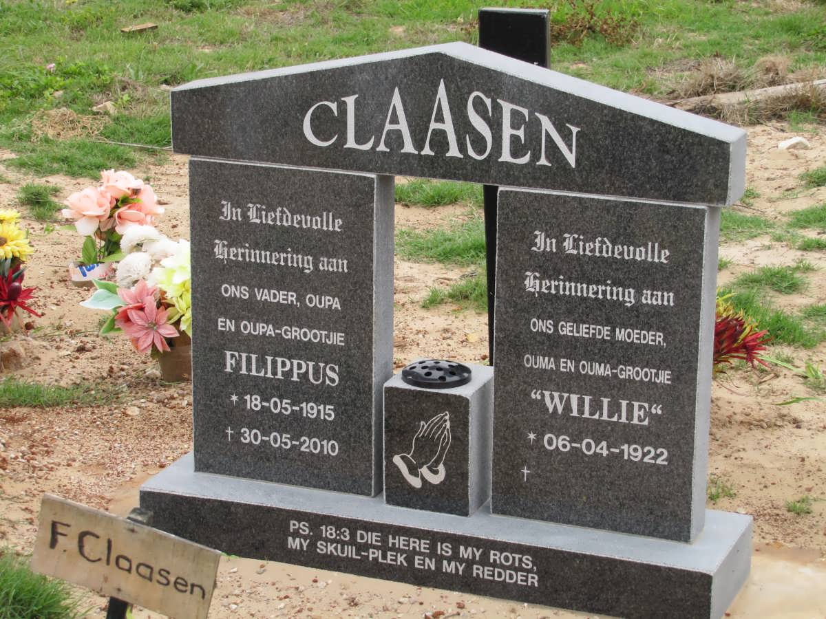 CLAASEN Filippus 1915-2010 & Willie 1922-