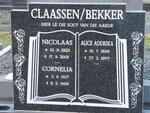 CLAASSEN Nicolaas 1923-2001 & Cornelia 1927-1999 :: BEKKER Alice Addrika 1899-1977