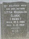CLARK Lettia Magdalen 1906-1968
