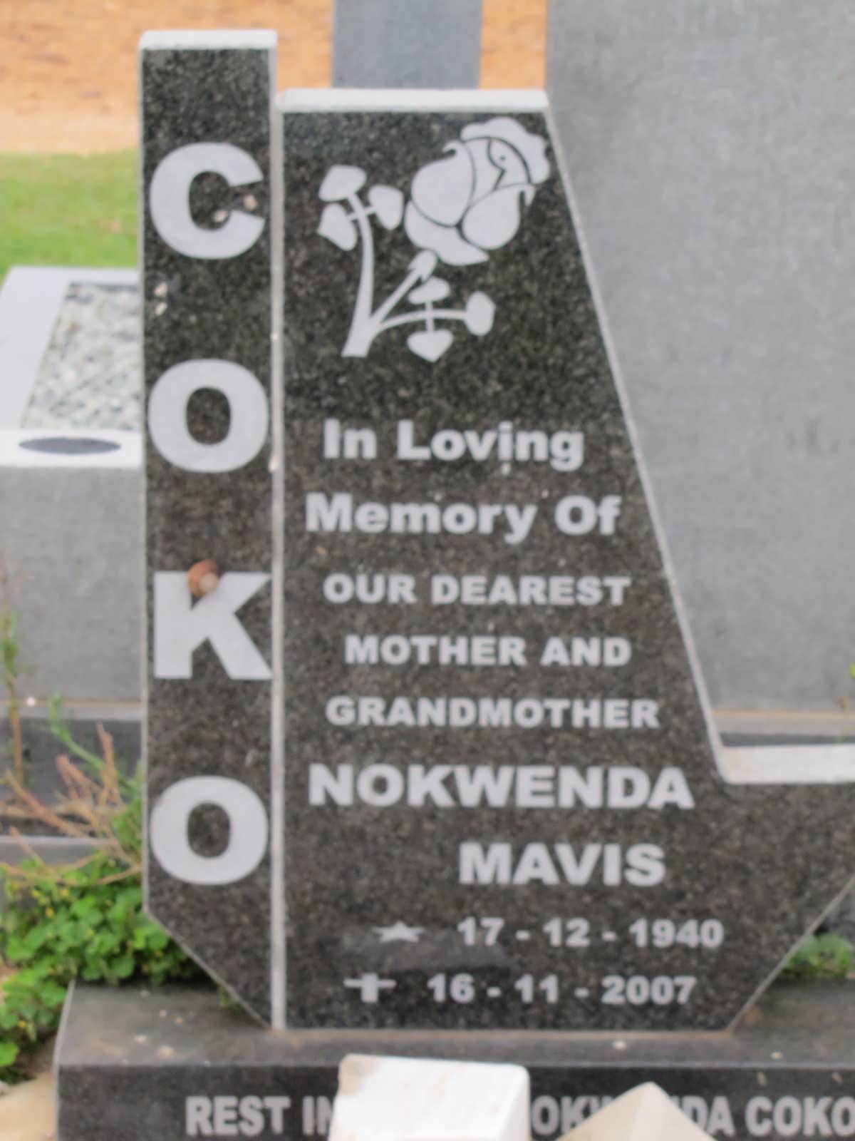 COKO Nokwenda Mavis 1940-2007