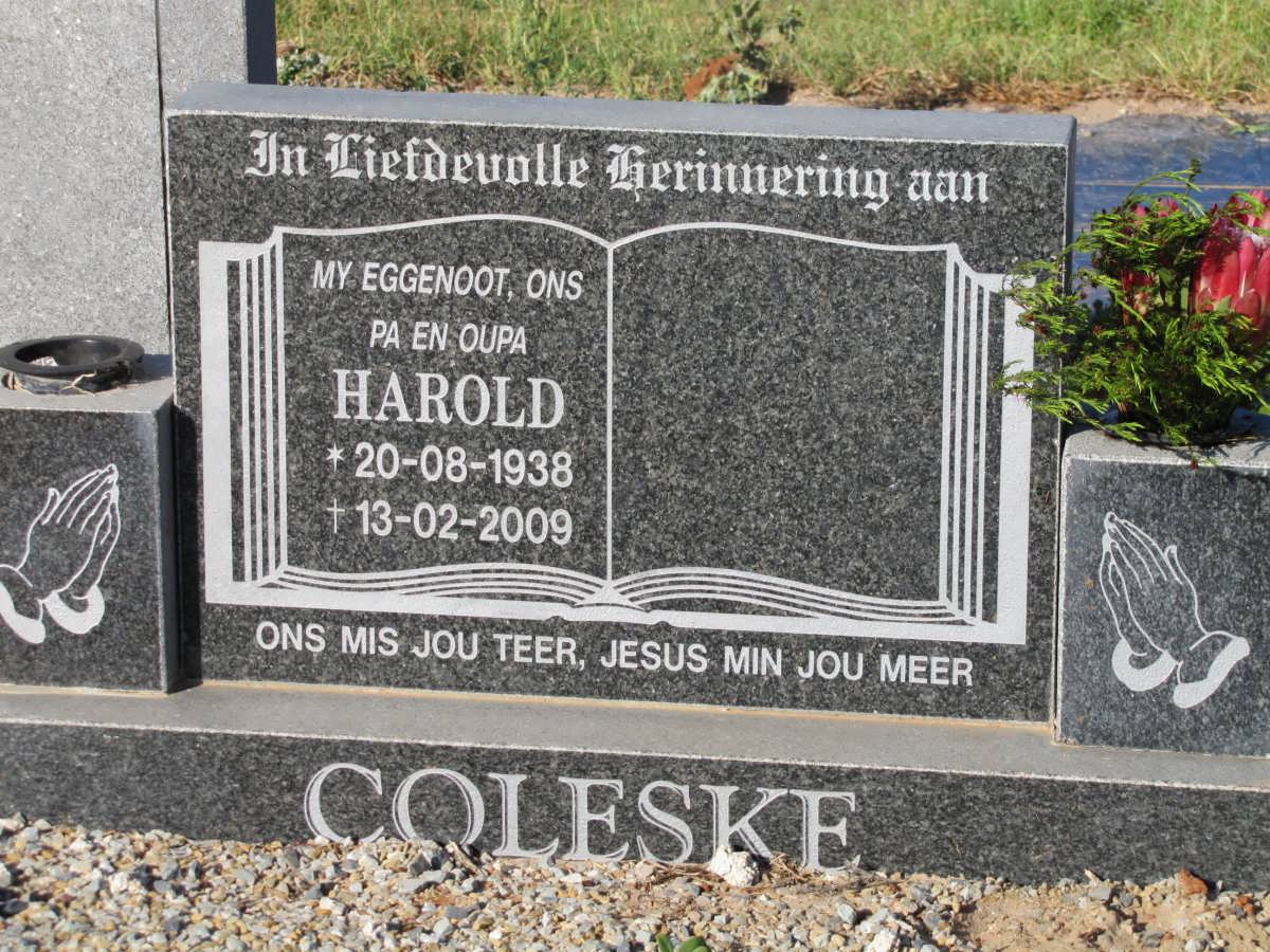 COLESKE Harold 1938-2009