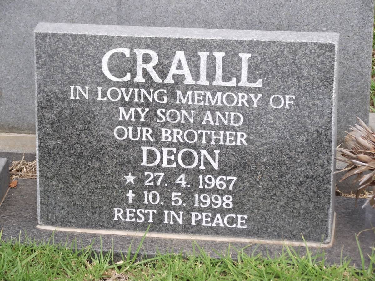 CRAILL Deon 1967-1998