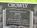 CROWLY Esmé 1927-2007