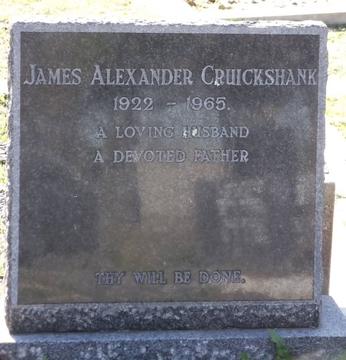 CRUICKSHANK James Alexander 1922-1965