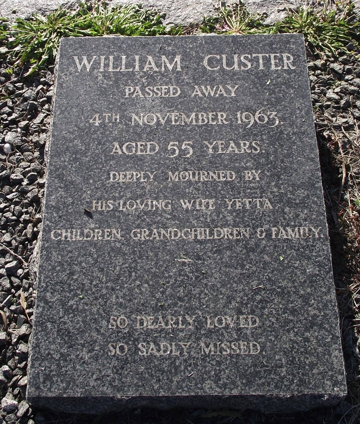 CUSTER William -1963