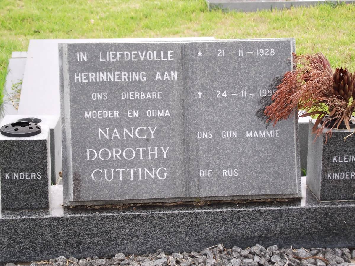 CUTTING Nancy Dorothy 1928-1995