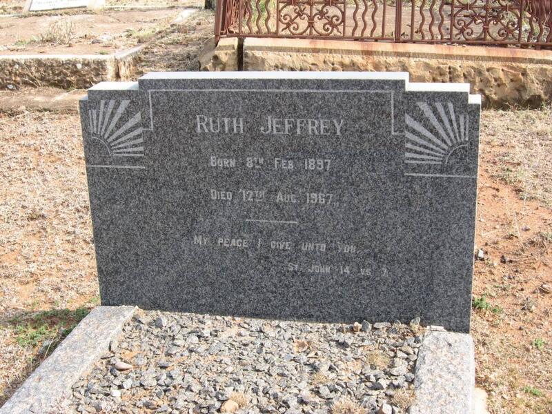 JEFFREY Ruth 1897-1967