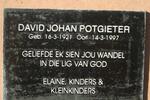POTGIETER  David Johan 1921-1997