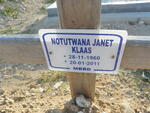 KLAAS Notutwana Janet 1960-2011