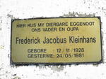 KLEINHANS Frederick Jacobus 1928-1981