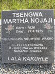 NOJAJI Tsengwa Martha 1926-1979