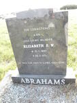 ABRAHAMS Elizabeth S.W. 1889-1971