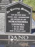 DANO Nomathemba Leonora 1950-2010