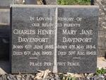 DAVENPORT Charles Henry 1882-1962 & Mary Jane 1884-1962