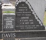 DAVIS Louise 1935-1981 :: DAVIS Lenie 1939-2005