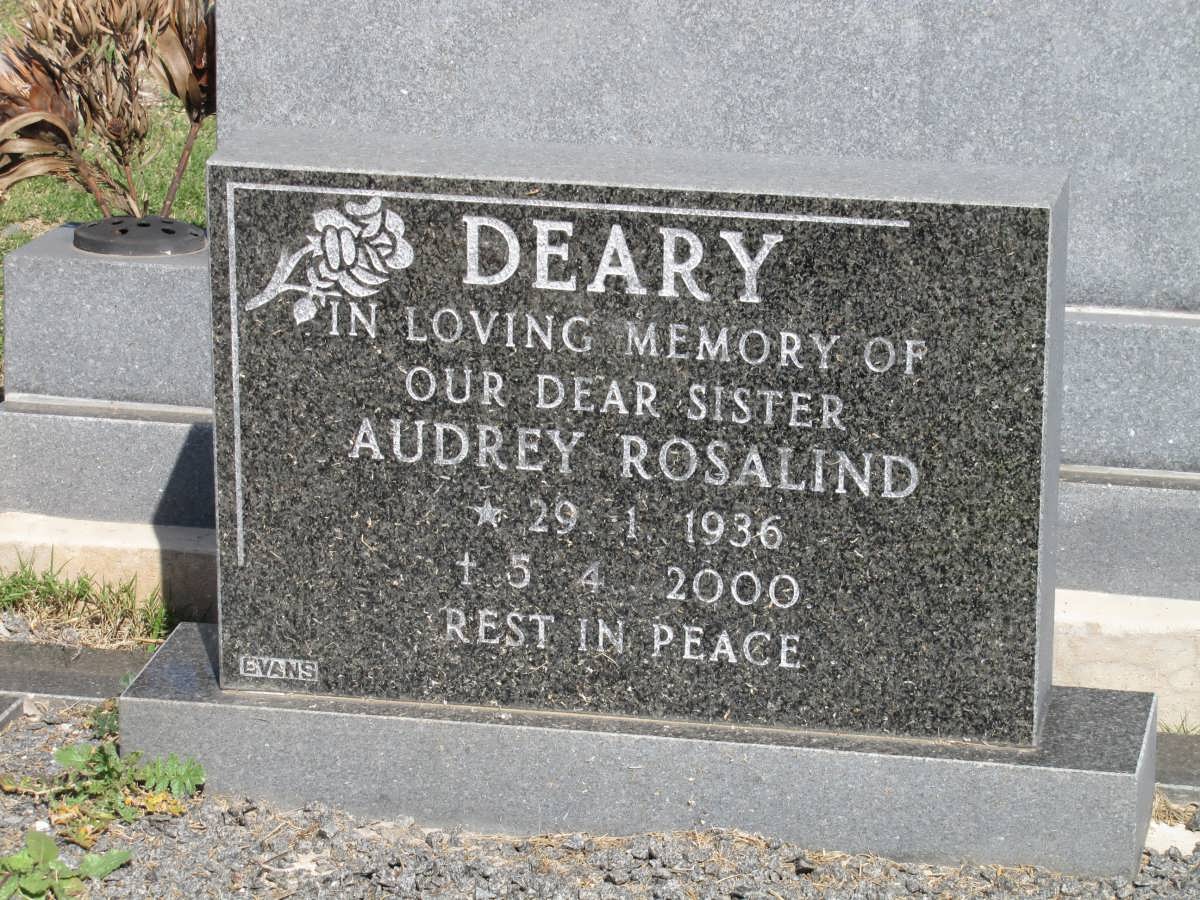 DEARY Audrey Rosalind 1936-2000