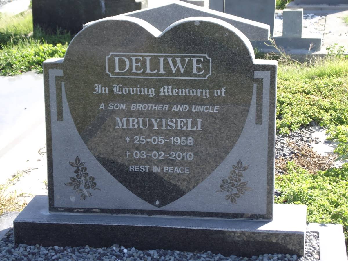 DELIWE Mbuyiseli 1958-2010