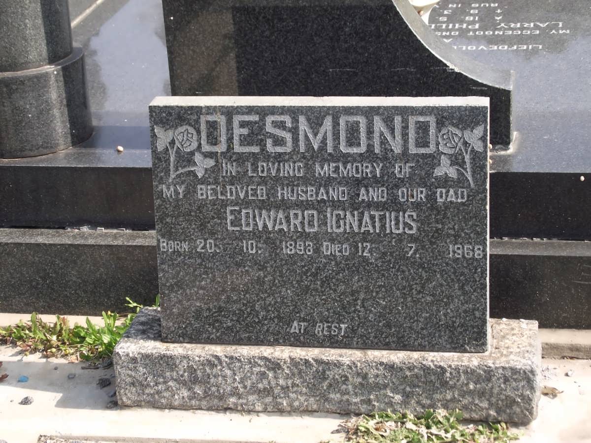 DESMOND Edward Ignatius 1893-1968