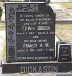 DICKASON Edwin Gordon 1882-1968 & Francis A.M. 1891-1982