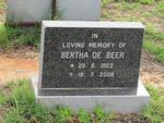 BEER Bertha, de 1922-2008