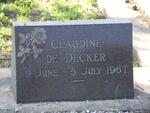 DECKER Claudine, de 1967-1967