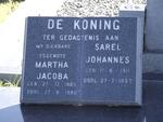 KONING Martha Jacoba, de 1905-1980 & Sarel Johannes 1911-1987