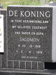 KONING Salomon, de 1918-1978