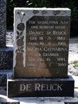 REUCK Daniel, de 1883-1963 & Maria Catharina ERASMUS 1885-1965