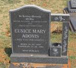 ADONIS Eunice Mary nee VAN DER MERWE 1935-1984