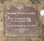 JAMES Keagan Lorenzo 1986-1991