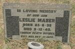 MABER Leslie 1933-1940