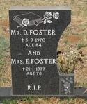 FOSTER D. -1970 & E. -1977