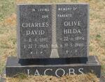 JACOBS Charles David 1891-1965 & Olive Hilda 1894-1988