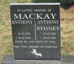 MACKAY Anthony 1958-1958 :: MACKAY Anthony Sydney 1982-1984