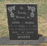 JOSEPH John 1886-1949 & Maria 1884-1983