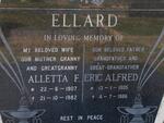 ELLARD Eric Alfred 1905-1986 & Alletta F. 1907-1982 
