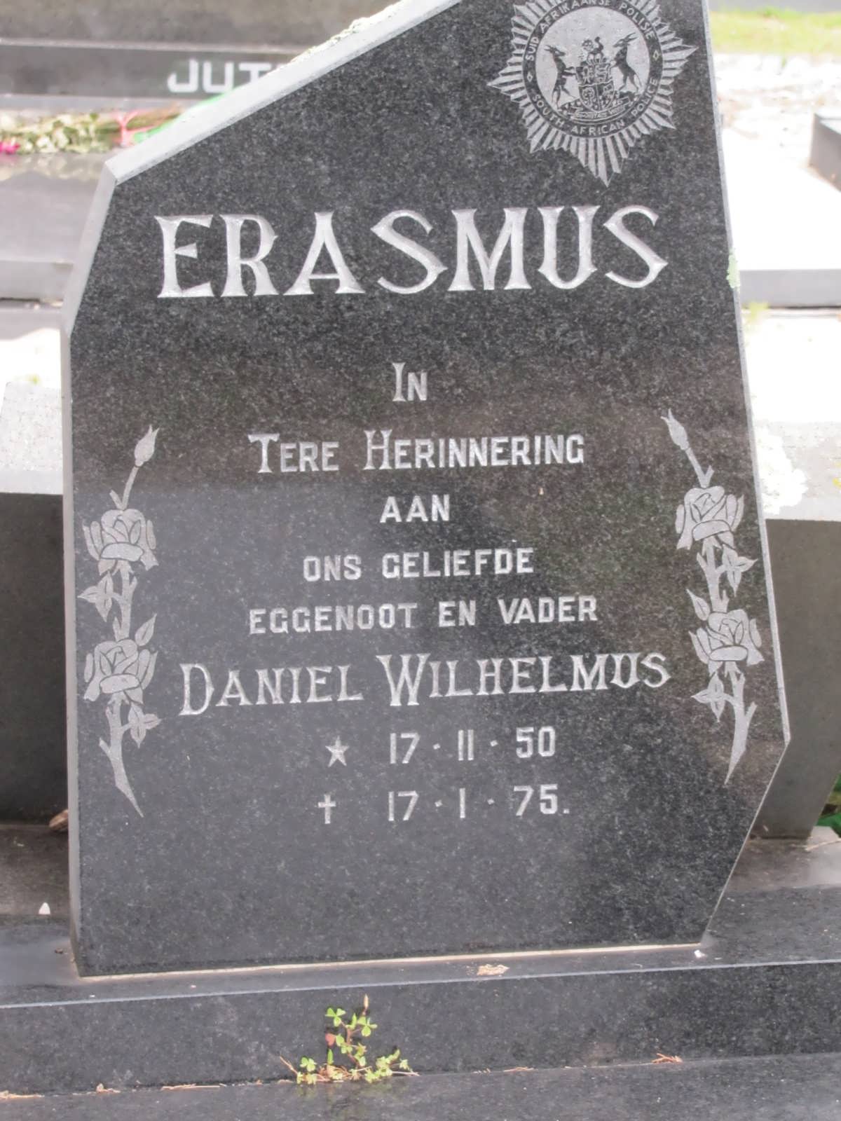 ERASMUS Daniel Wilhelmus 1950-1975