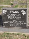 EVANS Jenkin E. 1910-1981 & Mary Grace FUCHS 1909-1985