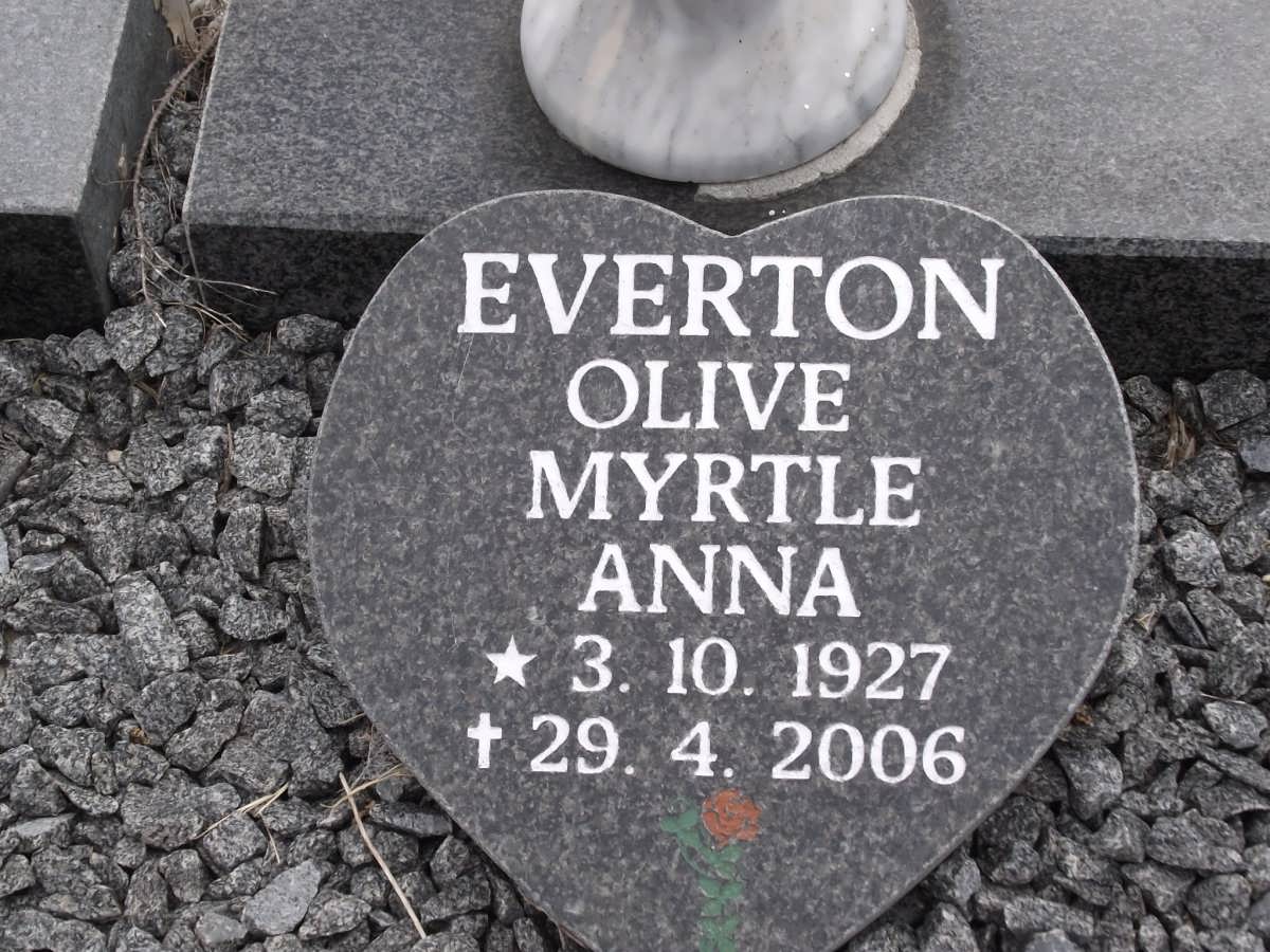 EVERTON Olive Myrtle Anna 1927-2006