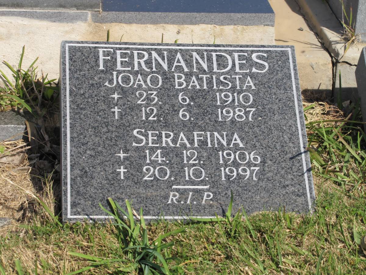 FERNANDES Joao Batista 1910-1987 & Serafina 1906-1997