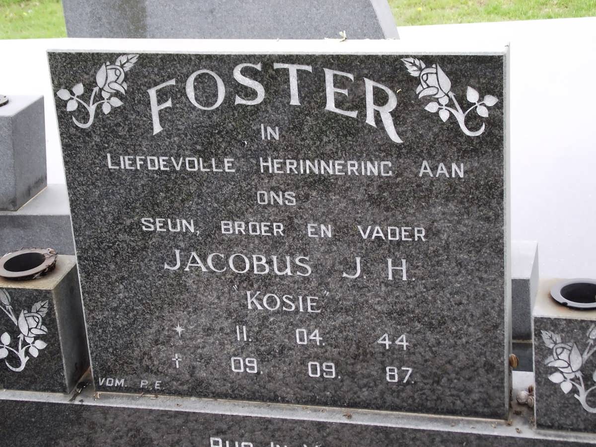 FOSTER Jacobus J.H. 1944-1987