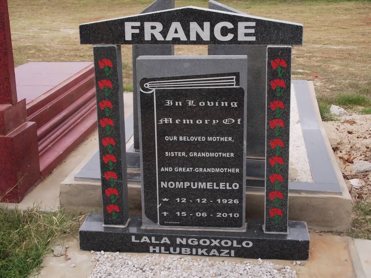 FRANCE Nompumelelo 1926-2010