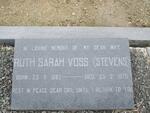 VOSS Ruth Sarah nee STEVENS 1892-1970