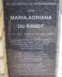 RANDT Maria Adriana, du 1918-2007