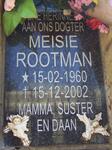ROOTMAN Meisie 1960-2002
