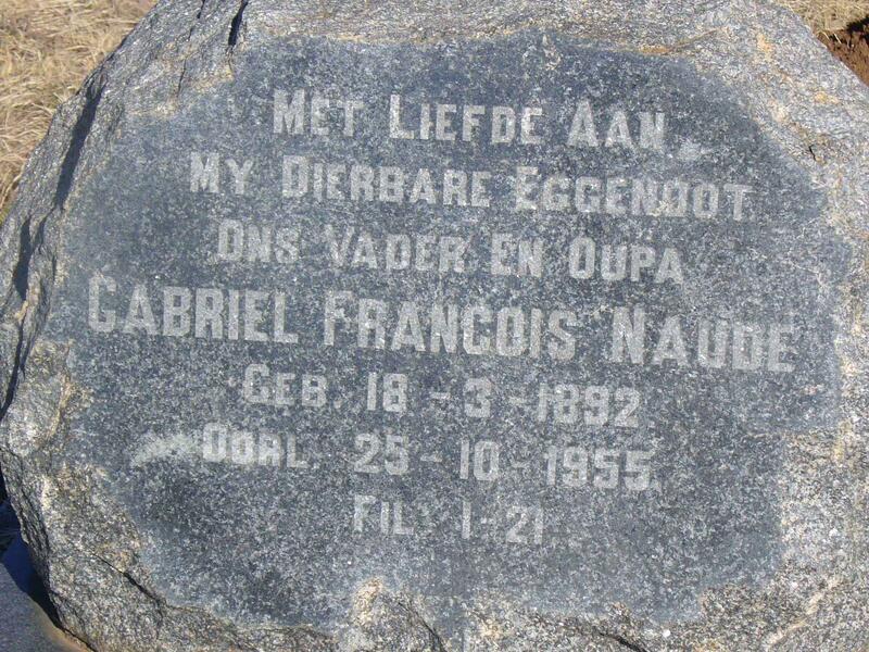 NAUDE Gabriel Francois 1892-1955