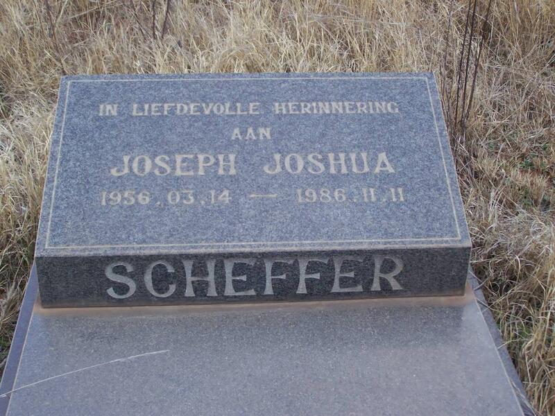 SCHEFFER Joseph Joshua 1956-1986