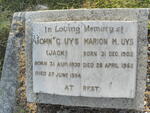 UYS John G. 1833-1954 & Marion M. 1902-1955